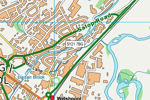 SY21 7BG map - OS VectorMap District (Ordnance Survey) SY21 7BG map - OS VectorMap District (Ordnance Survey)