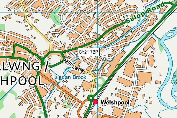 SY21 7BP map - OS VectorMap District (Ordnance Survey) SY21 7BP map - OS VectorMap District (Ordnance Survey)