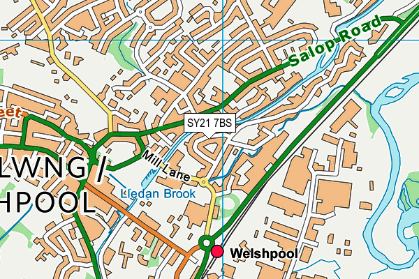 SY21 7BS map - OS VectorMap District (Ordnance Survey) SY21 7BS map - OS VectorMap District (Ordnance Survey)