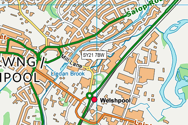 SY21 7BW map - OS VectorMap District (Ordnance Survey) SY21 7BW map - OS VectorMap District (Ordnance Survey)