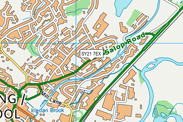 SY21 7EX map - OS VectorMap District (Ordnance Survey) SY21 7EX map - OS VectorMap District (Ordnance Survey)