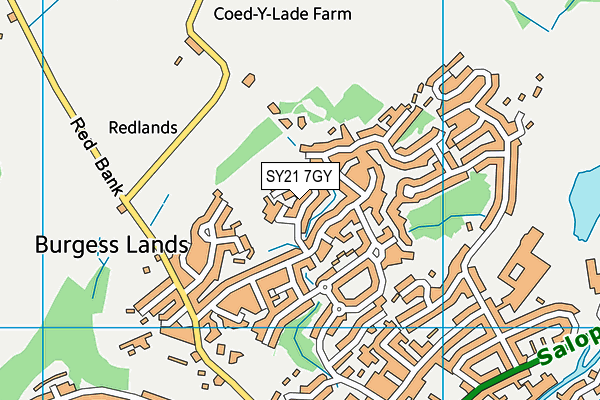 SY21 7GY map - OS VectorMap District (Ordnance Survey) SY21 7GY map - OS VectorMap District (Ordnance Survey)