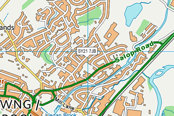 SY21 7JB map - OS VectorMap District (Ordnance Survey) SY21 7JB map - OS VectorMap District (Ordnance Survey)