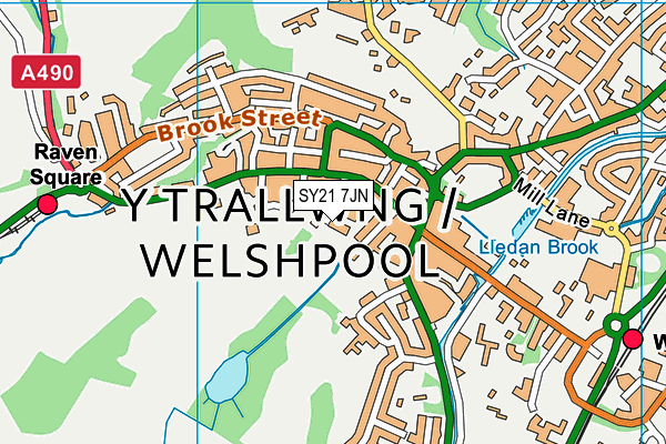 SY21 7JN map - OS VectorMap District (Ordnance Survey) SY21 7JN map - OS VectorMap District (Ordnance Survey)