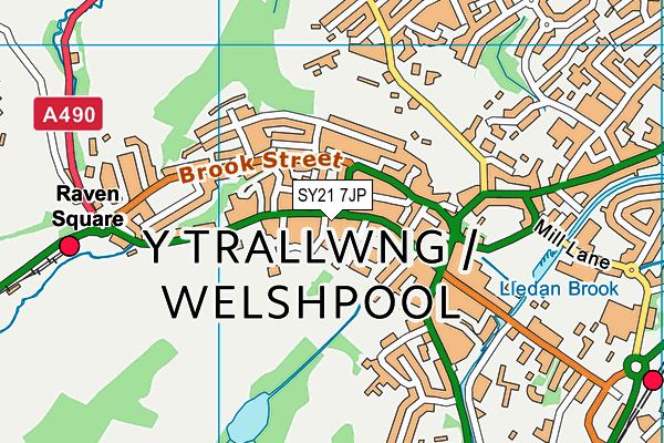 SY21 7JP map - OS VectorMap District (Ordnance Survey)