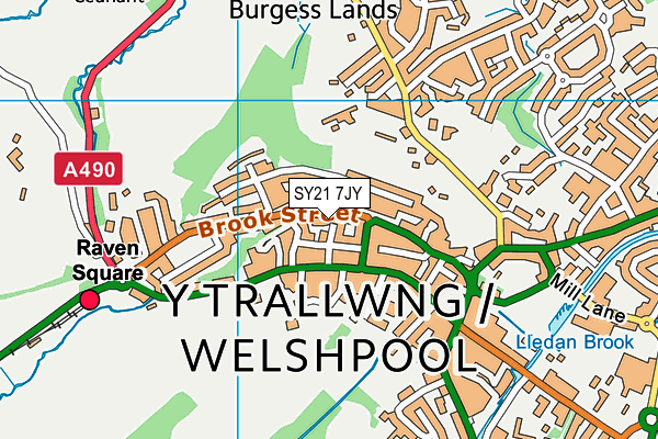 SY21 7JY map - OS VectorMap District (Ordnance Survey) SY21 7JY map - OS VectorMap District (Ordnance Survey)