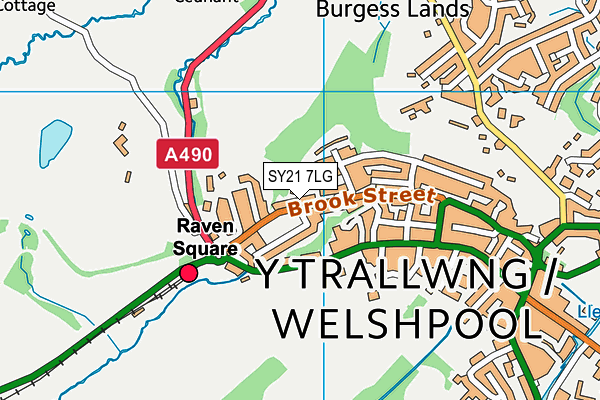 SY21 7LG map - OS VectorMap District (Ordnance Survey) SY21 7LG map - OS VectorMap District (Ordnance Survey)