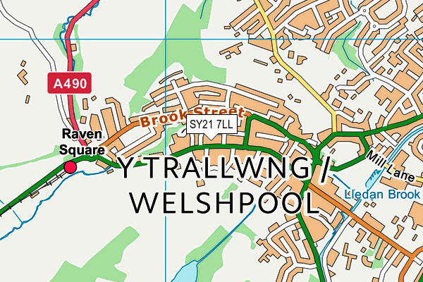 SY21 7LL map - OS VectorMap District (Ordnance Survey) SY21 7LL map - OS VectorMap District (Ordnance Survey)