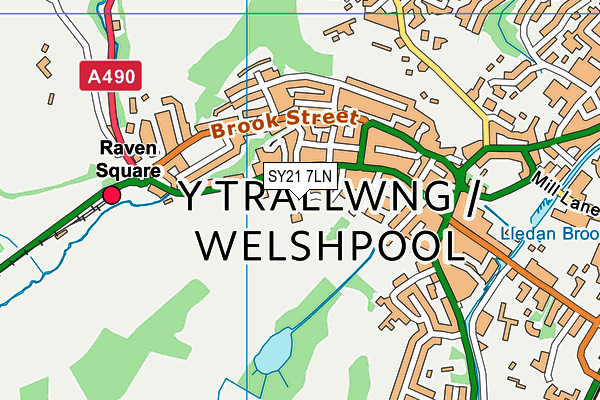 SY21 7LN map - OS VectorMap District (Ordnance Survey) SY21 7LN map - OS VectorMap District (Ordnance Survey)