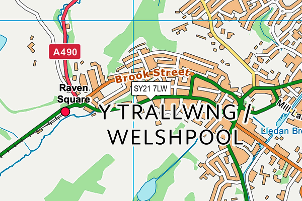 SY21 7LW map - OS VectorMap District (Ordnance Survey) SY21 7LW map - OS VectorMap District (Ordnance Survey)