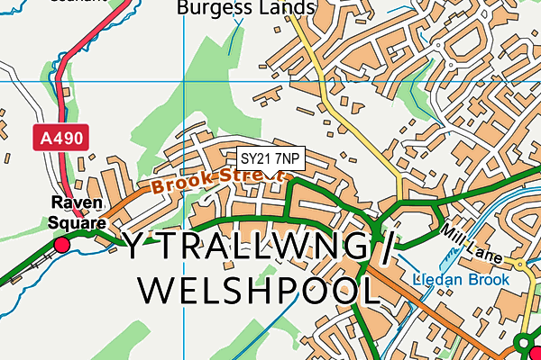 SY21 7NP map - OS VectorMap District (Ordnance Survey) SY21 7NP map - OS VectorMap District (Ordnance Survey)