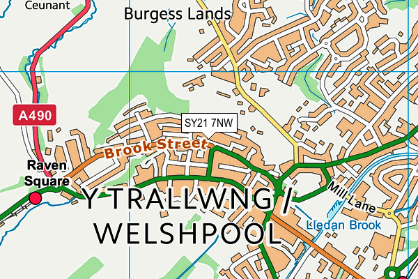 SY21 7NW map - OS VectorMap District (Ordnance Survey) SY21 7NW map - OS VectorMap District (Ordnance Survey)