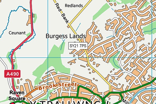 SY21 7PS map - OS VectorMap District (Ordnance Survey) SY21 7PS map - OS VectorMap District (Ordnance Survey)