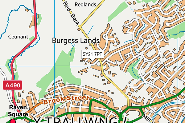 SY21 7PT map - OS VectorMap District (Ordnance Survey) SY21 7PT map - OS VectorMap District (Ordnance Survey)