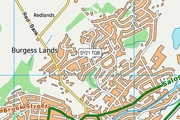SY21 7QB map - OS VectorMap District (Ordnance Survey) SY21 7QB map - OS VectorMap District (Ordnance Survey)