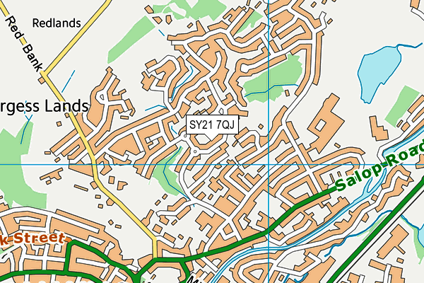SY21 7QJ map - OS VectorMap District (Ordnance Survey) SY21 7QJ map - OS VectorMap District (Ordnance Survey)