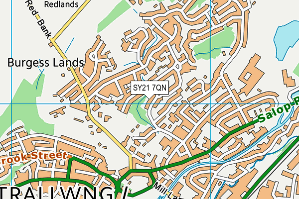 SY21 7QN map - OS VectorMap District (Ordnance Survey) SY21 7QN map - OS VectorMap District (Ordnance Survey)