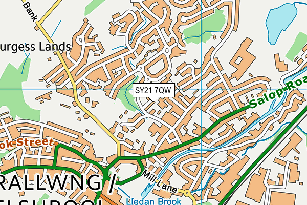 SY21 7QW map - OS VectorMap District (Ordnance Survey) SY21 7QW map - OS VectorMap District (Ordnance Survey)
