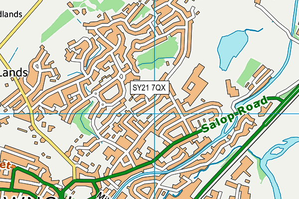 SY21 7QX map - OS VectorMap District (Ordnance Survey) SY21 7QX map - OS VectorMap District (Ordnance Survey)
