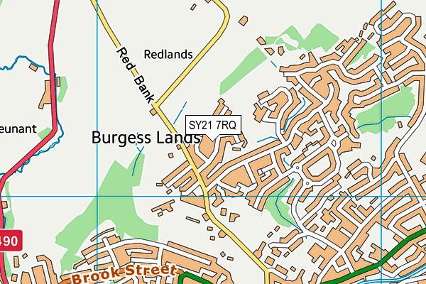SY21 7RQ map - OS VectorMap District (Ordnance Survey) SY21 7RQ map - OS VectorMap District (Ordnance Survey)