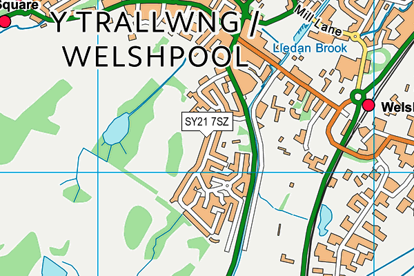 SY21 7SZ map - OS VectorMap District (Ordnance Survey) SY21 7SZ map - OS VectorMap District (Ordnance Survey)