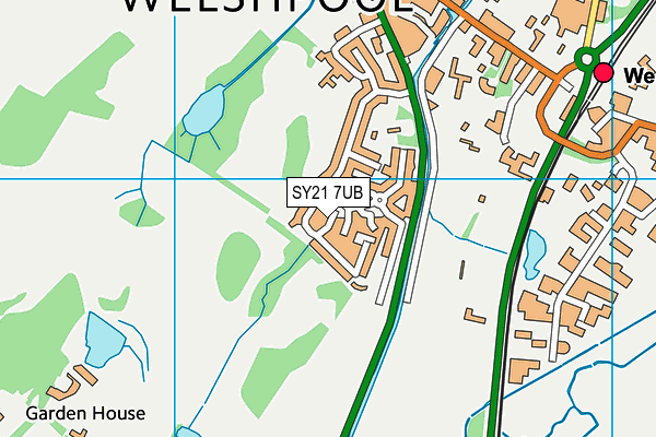 SY21 7UB map - OS VectorMap District (Ordnance Survey) SY21 7UB map - OS VectorMap District (Ordnance Survey)