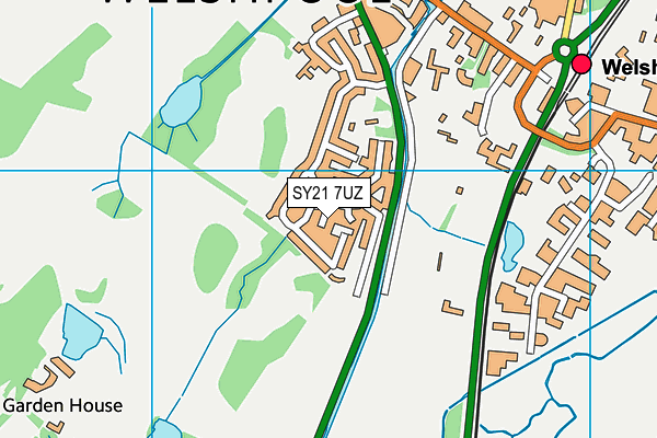 SY21 7UZ map - OS VectorMap District (Ordnance Survey) SY21 7UZ map - OS VectorMap District (Ordnance Survey)