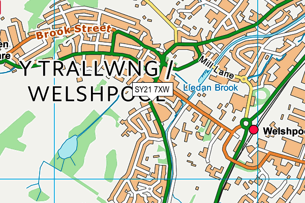 SY21 7XW map - OS VectorMap District (Ordnance Survey) SY21 7XW map - OS VectorMap District (Ordnance Survey)