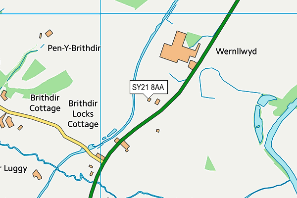 SY21 8AA map - OS VectorMap District (Ordnance Survey) SY21 8AA map - OS VectorMap District (Ordnance Survey)