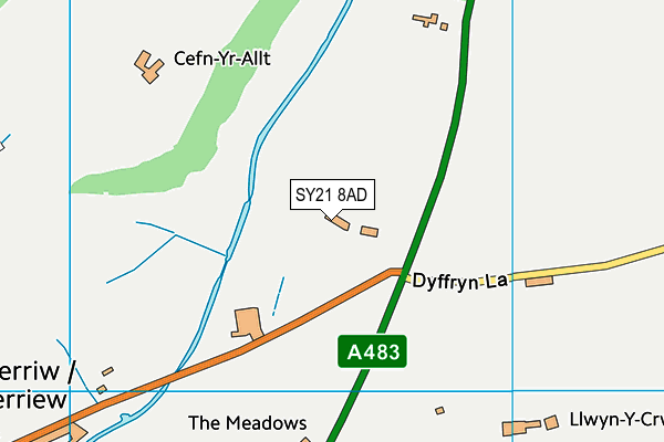 SY21 8AD map - OS VectorMap District (Ordnance Survey) SY21 8AD map - OS VectorMap District (Ordnance Survey)