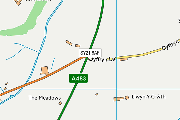 SY21 8AF map - OS VectorMap District (Ordnance Survey)
