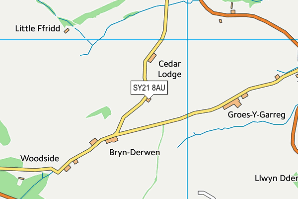 SY21 8AU map - OS VectorMap District (Ordnance Survey) SY21 8AU map - OS VectorMap District (Ordnance Survey)