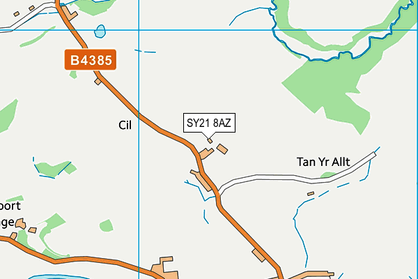 SY21 8AZ map - OS VectorMap District (Ordnance Survey) SY21 8AZ map - OS VectorMap District (Ordnance Survey)
