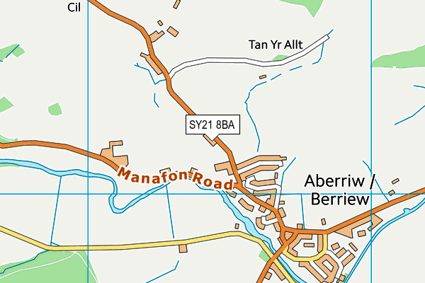 SY21 8BA map - OS VectorMap District (Ordnance Survey) SY21 8BA map - OS VectorMap District (Ordnance Survey)