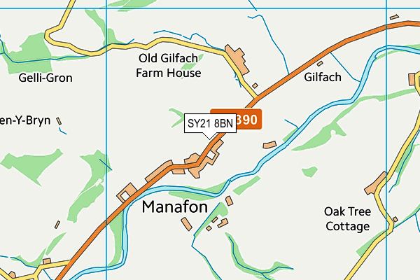 SY21 8BN map - OS VectorMap District (Ordnance Survey) SY21 8BN map - OS VectorMap District (Ordnance Survey)
