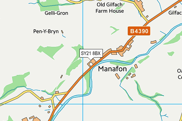 SY21 8BX map - OS VectorMap District (Ordnance Survey) SY21 8BX map - OS VectorMap District (Ordnance Survey)