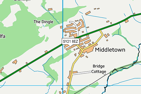 SY21 8EZ map - OS VectorMap District (Ordnance Survey) SY21 8EZ map - OS VectorMap District (Ordnance Survey)
