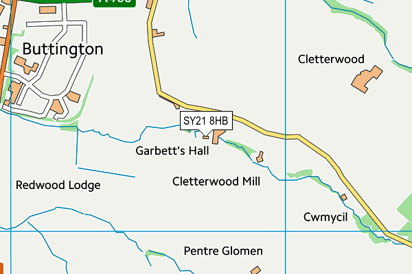 SY21 8HB map - OS VectorMap District (Ordnance Survey) SY21 8HB map - OS VectorMap District (Ordnance Survey)