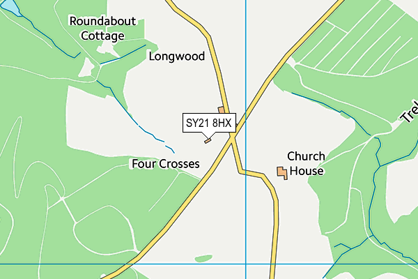 SY21 8HX map - OS VectorMap District (Ordnance Survey) SY21 8HX map - OS VectorMap District (Ordnance Survey)