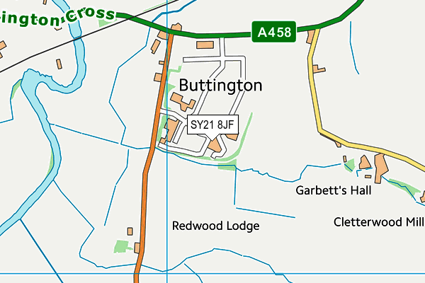 SY21 8JF map - OS VectorMap District (Ordnance Survey) SY21 8JF map - OS VectorMap District (Ordnance Survey)