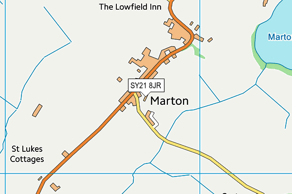 SY21 8JR map - OS VectorMap District (Ordnance Survey) SY21 8JR map - OS VectorMap District (Ordnance Survey)