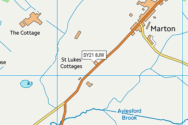 SY21 8JW map - OS VectorMap District (Ordnance Survey) SY21 8JW map - OS VectorMap District (Ordnance Survey)