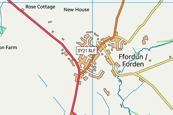 SY21 8LF map - OS VectorMap District (Ordnance Survey) SY21 8LF map - OS VectorMap District (Ordnance Survey)