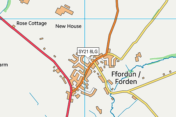 SY21 8LG map - OS VectorMap District (Ordnance Survey) SY21 8LG map - OS VectorMap District (Ordnance Survey)