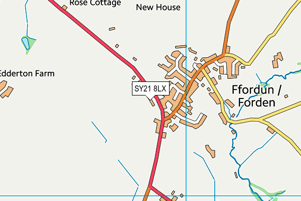 SY21 8LX map - OS VectorMap District (Ordnance Survey) SY21 8LX map - OS VectorMap District (Ordnance Survey)