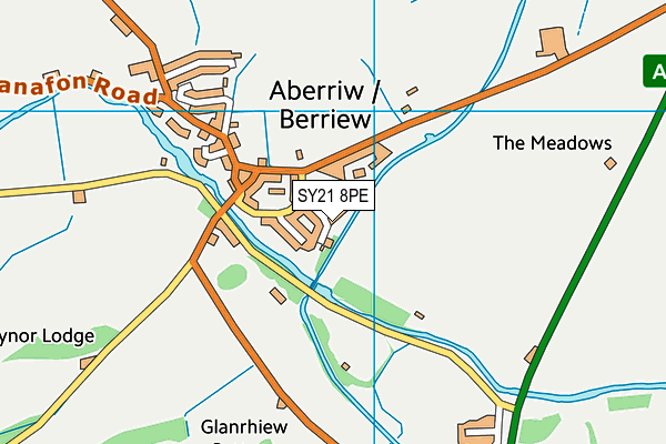 SY21 8PE map - OS VectorMap District (Ordnance Survey) SY21 8PE map - OS VectorMap District (Ordnance Survey)