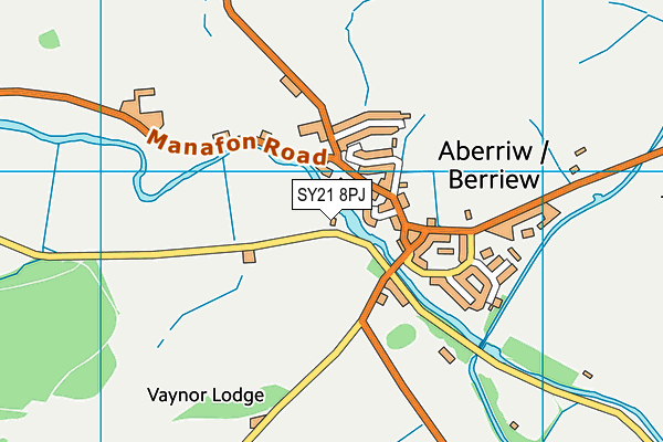 SY21 8PJ map - OS VectorMap District (Ordnance Survey) SY21 8PJ map - OS VectorMap District (Ordnance Survey)