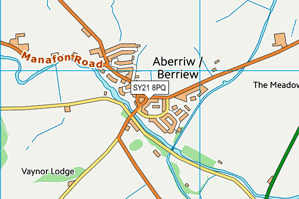 SY21 8PQ map - OS VectorMap District (Ordnance Survey) SY21 8PQ map - OS VectorMap District (Ordnance Survey)