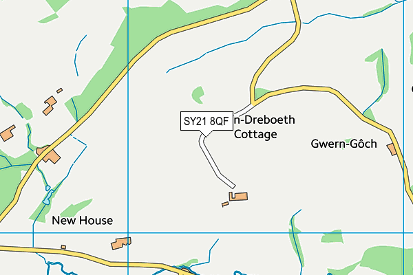 SY21 8QF map - OS VectorMap District (Ordnance Survey)