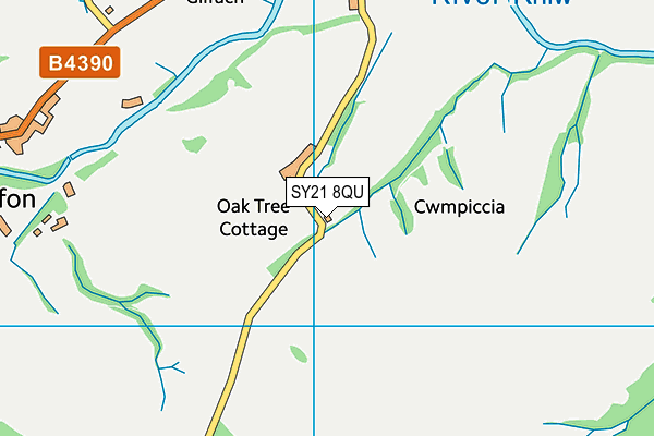 SY21 8QU map - OS VectorMap District (Ordnance Survey) SY21 8QU map - OS VectorMap District (Ordnance Survey)